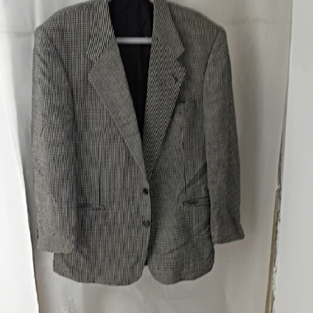 Men's Houndstooth Sport Coat - Black & White